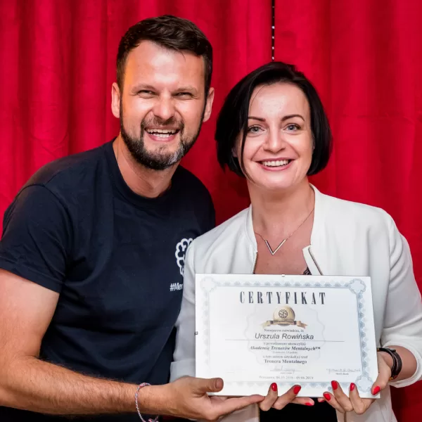 Urszula Rowińska z prowadzącymi szkolenie trenerskie